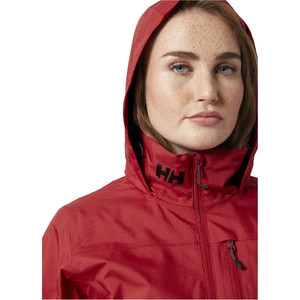 2024 Helly Hansen Womens Hooded Crew Midlayer Jacket 33891 - Red